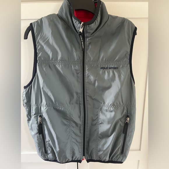 POLO SPORT RALPH LAUREN Reversible Red Fleece Vest - Picture 2 of 12